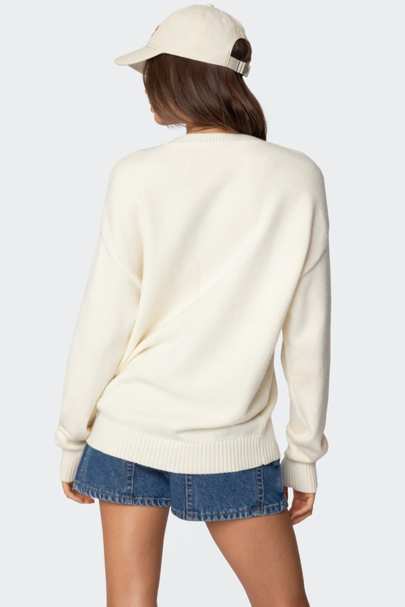Edikted 76 Sweater Cream | USA BU454415N6
