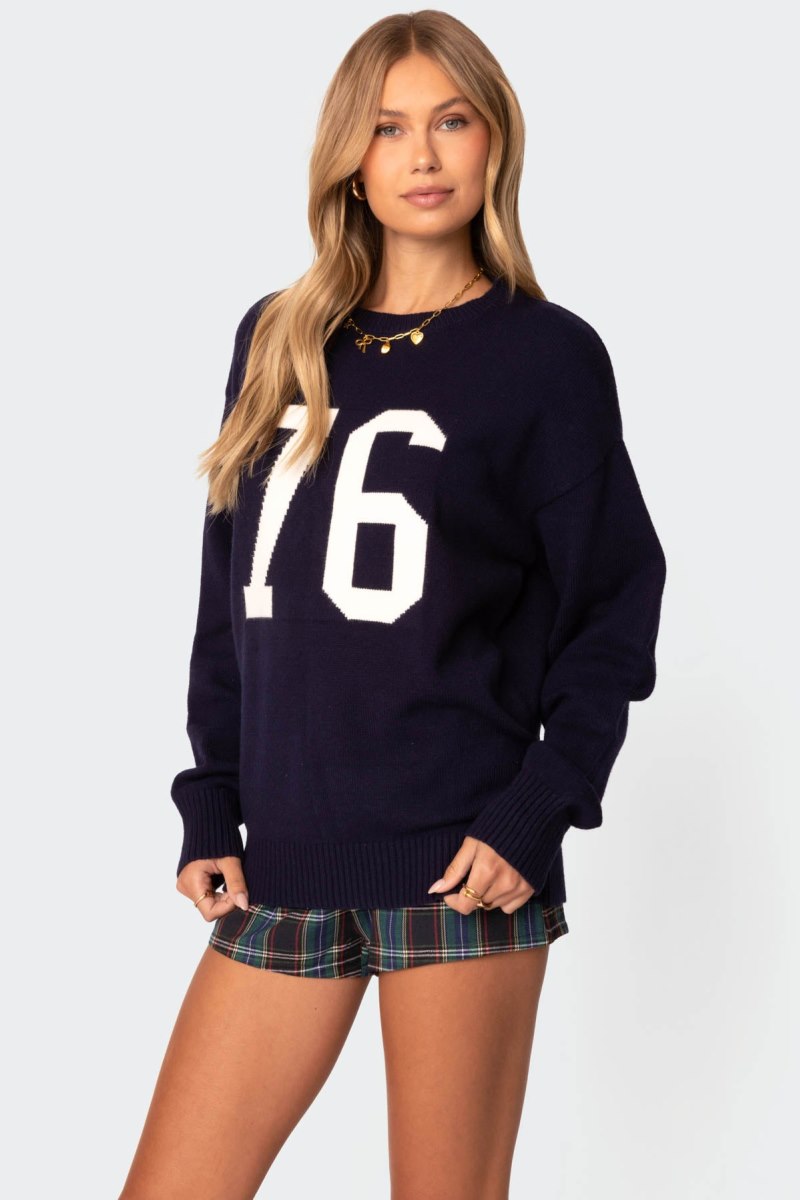 Edikted 76 Sweater Long Sleeve Tops Cream | USA PE656955T1