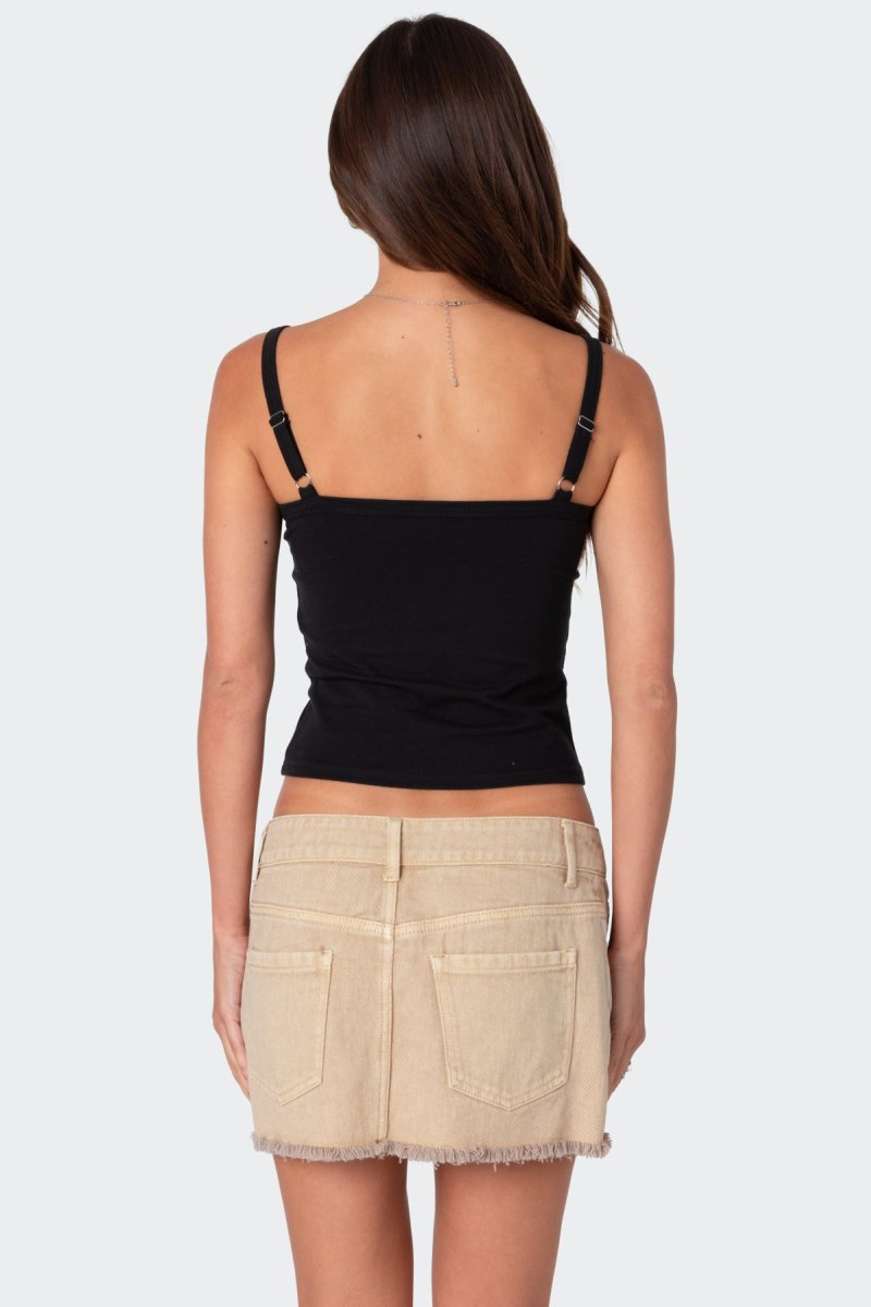 Edikted 80'S Babe Tank Graphic Tops Black | USA MR406600D8
