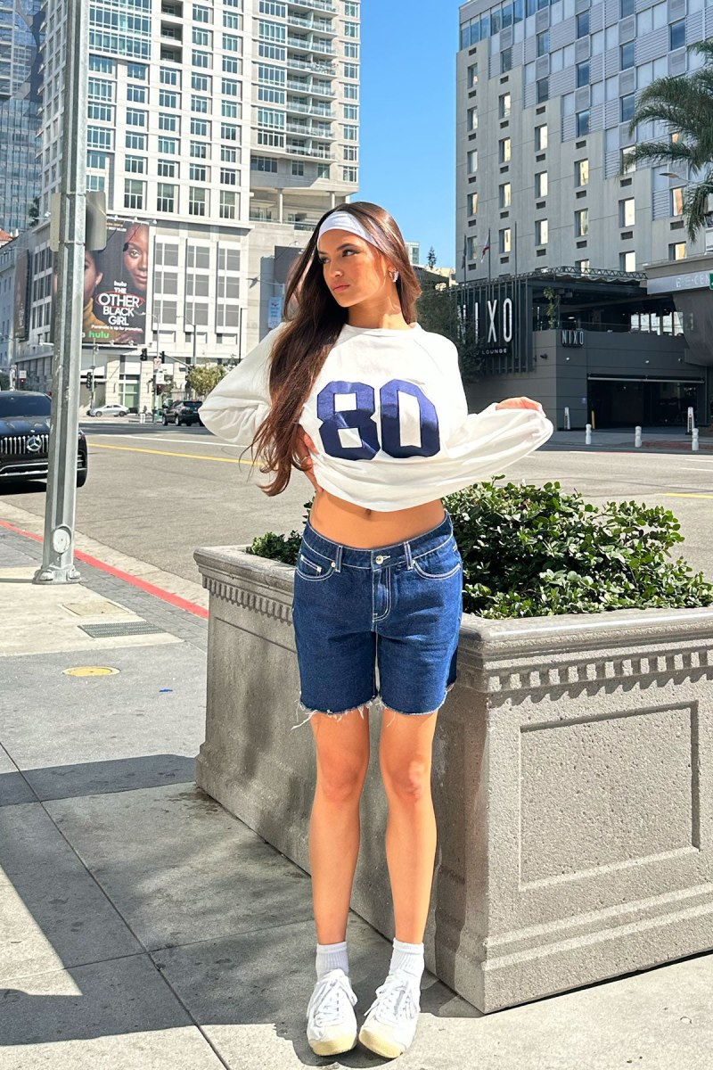 Edikted 80 Oversized T-Shirt Graphic Tops Navy | USA YU948584E0