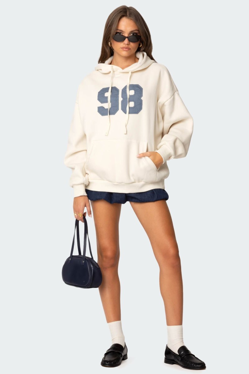 Edikted 98 Oversized Hoodie Cream | USA SR380878O4