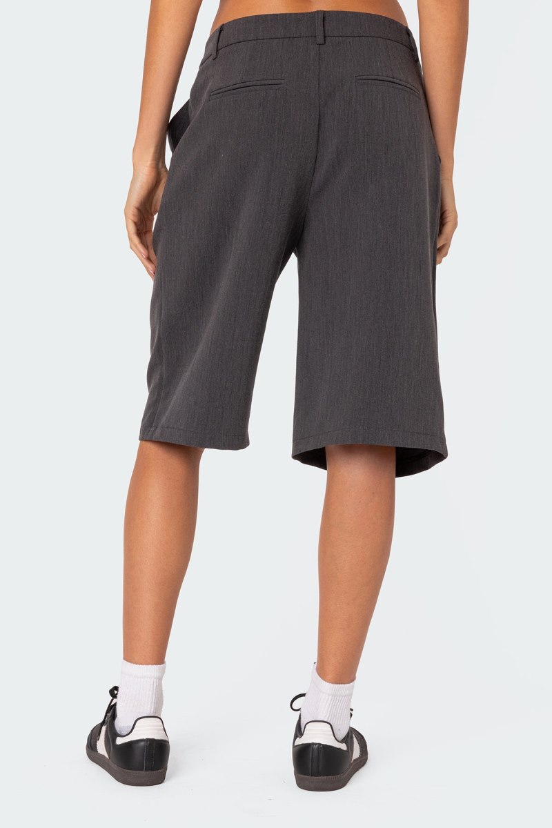 Edikted Aelia Bermuda Trouser Shorts Dark Gray | USA FM989798A5