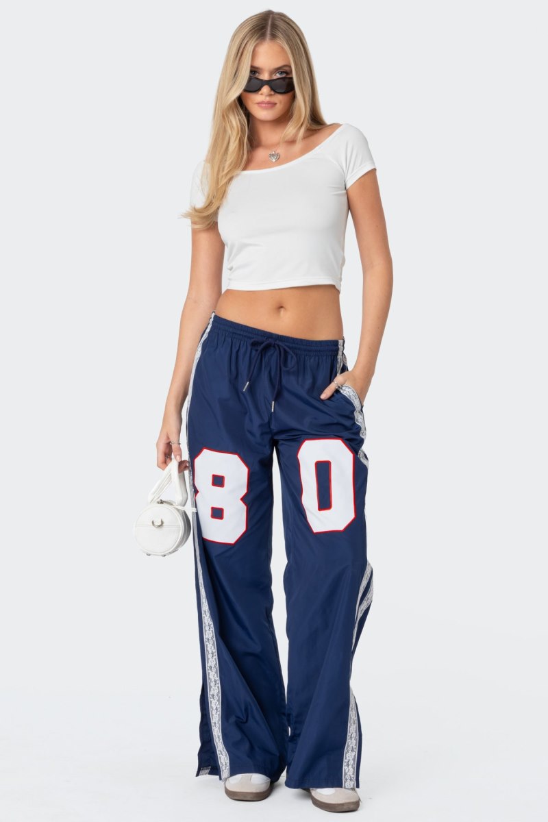 Edikted Alexandera Boat Neck Crop Tops Black | USA RK932823E0
