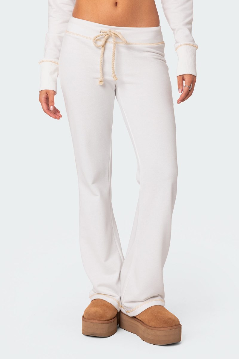 Edikted Alexia Low Rise Sweatpants Brown | USA GU612181M5