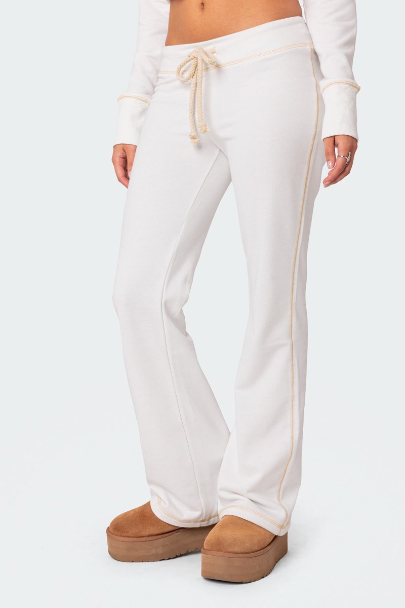 Edikted Alexia Low Rise Sweatpants Brown | USA GU612181M5