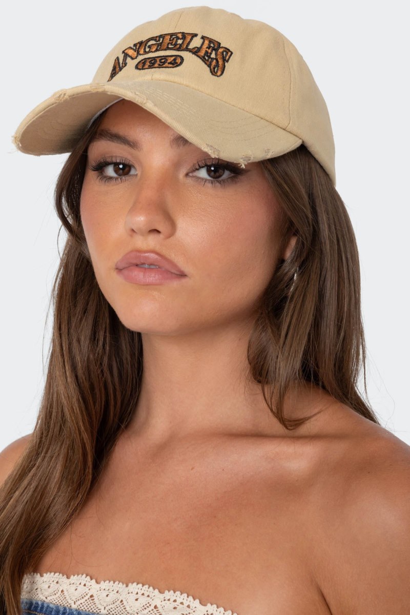 Edikted Angeles Baseball Hats Tan | USA WZ197839H5