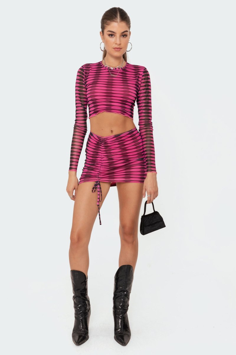 Edikted Anisa Drawstring Mesh Mini Skirts Mix | USA GB560906E4