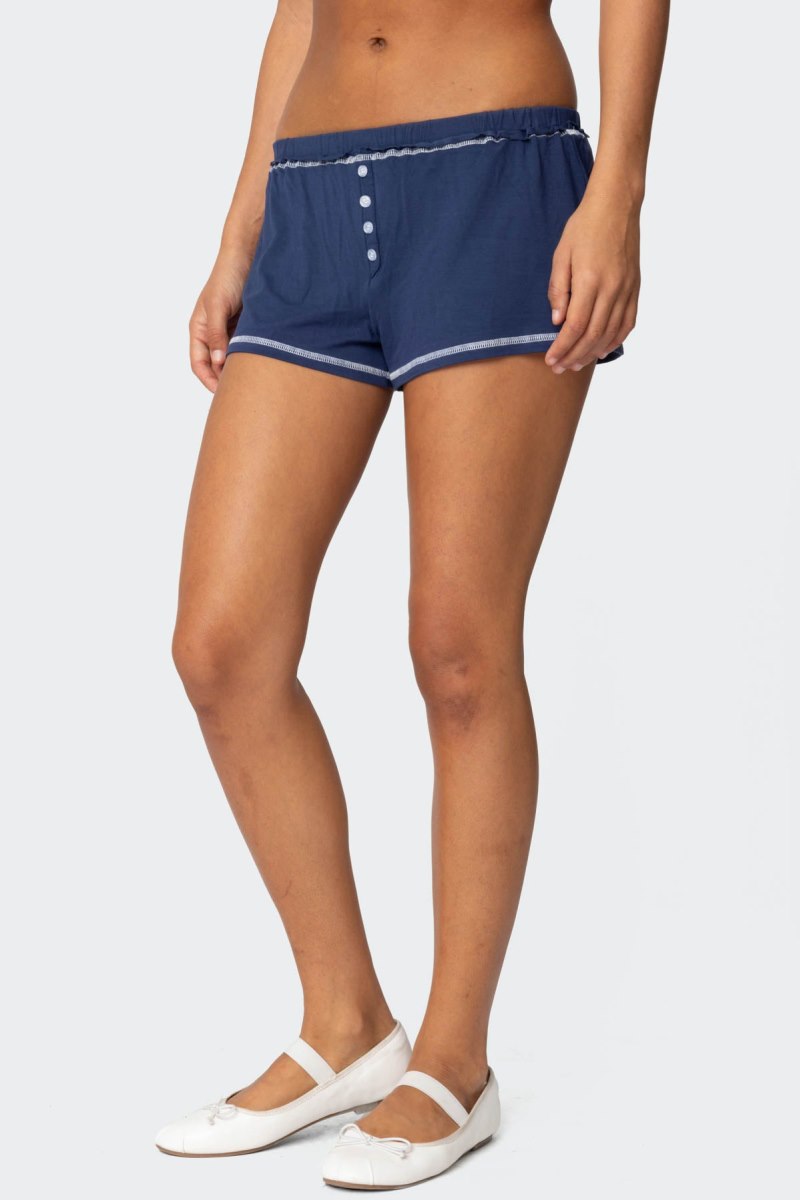 Edikted Arianne Contrast Shorts Navy | USA XK727262E5