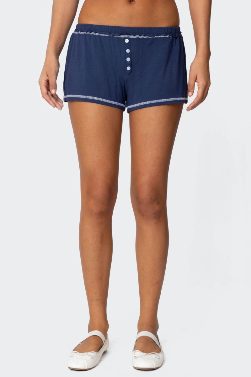 Edikted Arianne Contrast Shorts Navy | USA XK727262E5
