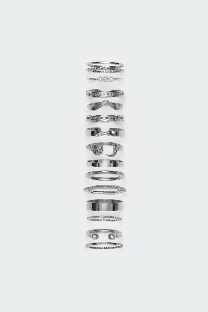 Edikted Assorted Stacking Pack Rings Gold | USA YY520742F0