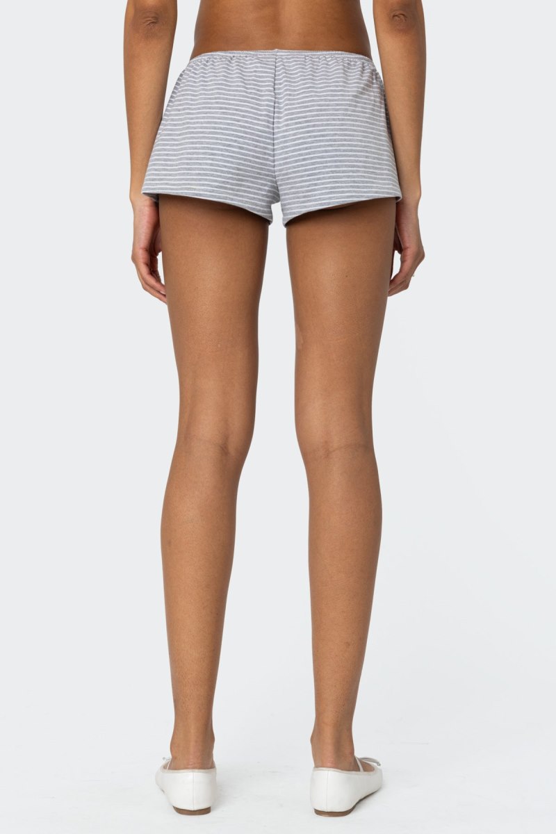 Edikted Astor Striped Shorts Gray And White | USA NI350435A8