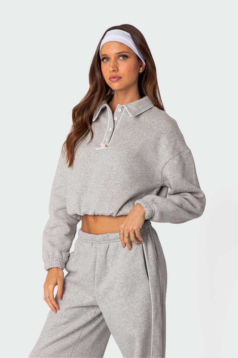Edikted Autumn Oversized Sweatshirts Gray Melange | USA BP025742L0