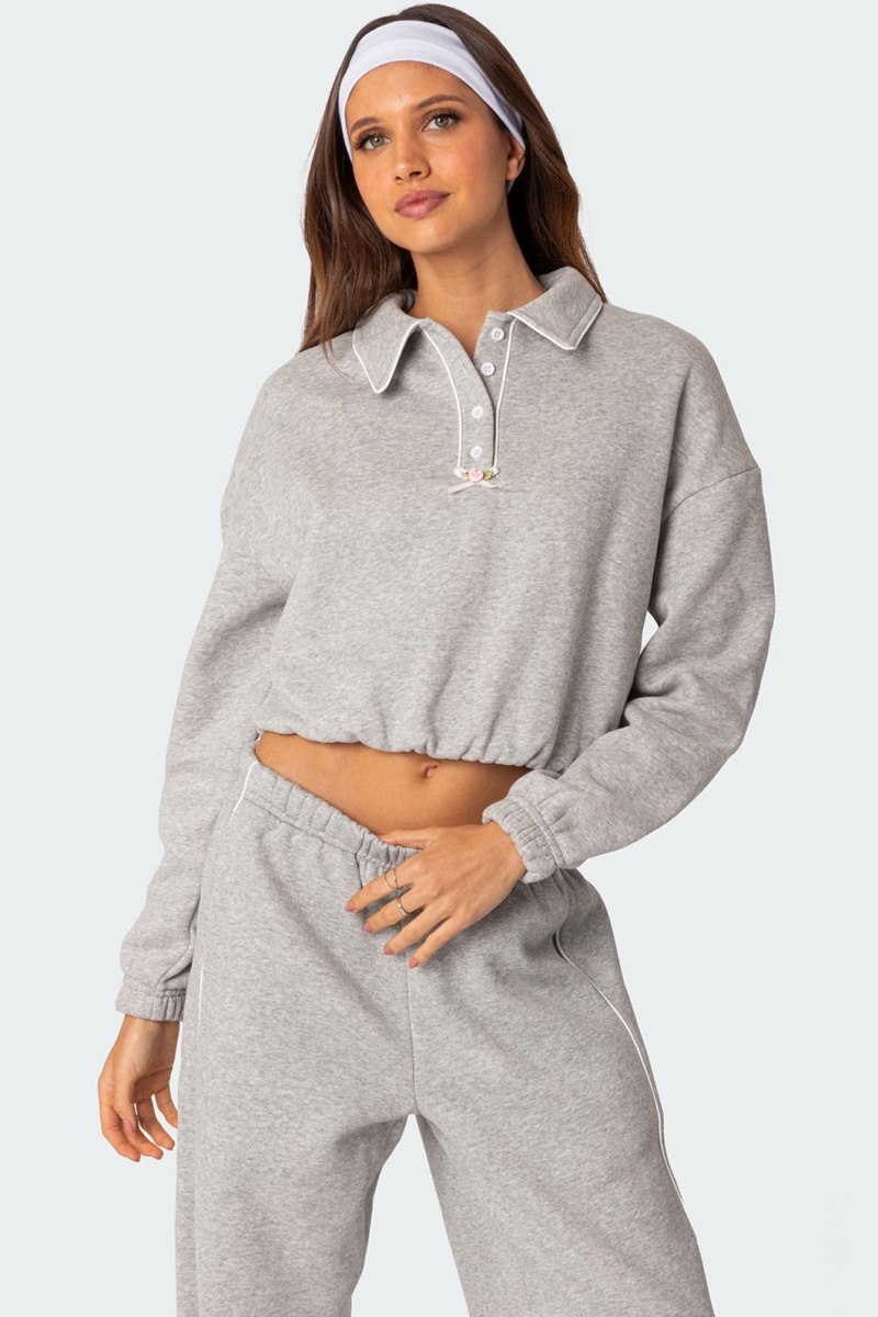 Edikted Autumn Oversized Sweatshirts Gray Melange | USA BP025742L0