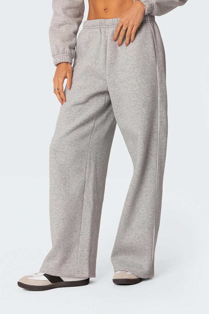 Edikted Autumn Sweatpants Pants Gray Melange | USA BS322822Z7