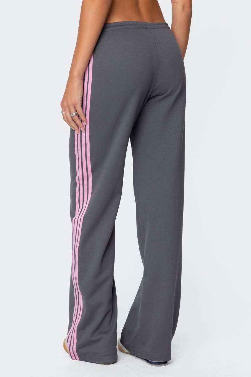 Edikted Averie Contrast Striped Sweatpants Blue | USA MH817791M0