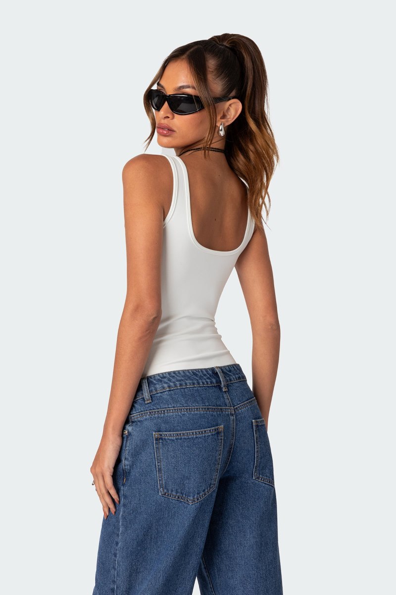 Edikted Azura Cut Out Bodysuit White | USA TR055385J2