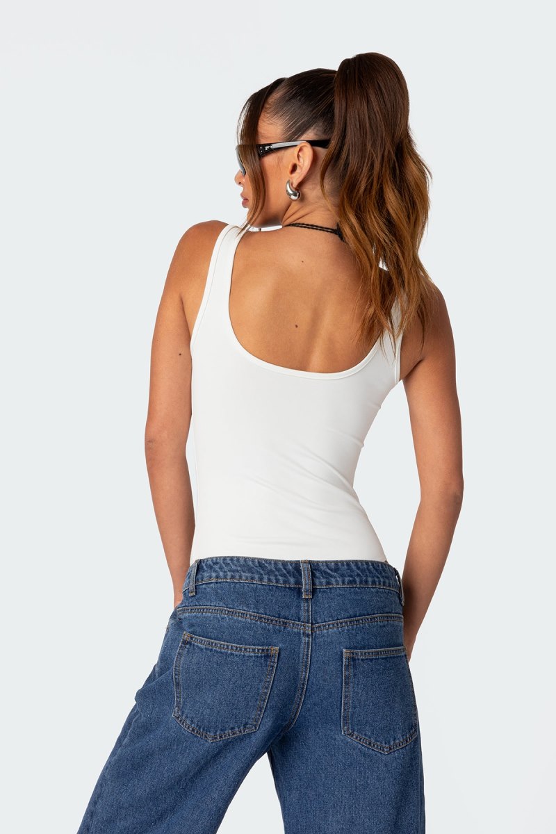 Edikted Azura Cut Out Bodysuit White | USA TR055385J2