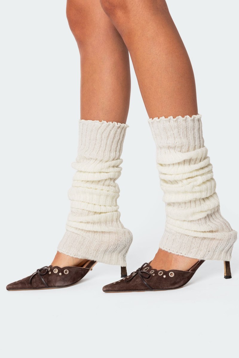 Edikted Baby It'S Cold Leg Warmers Socks Black | USA TF242074Q2