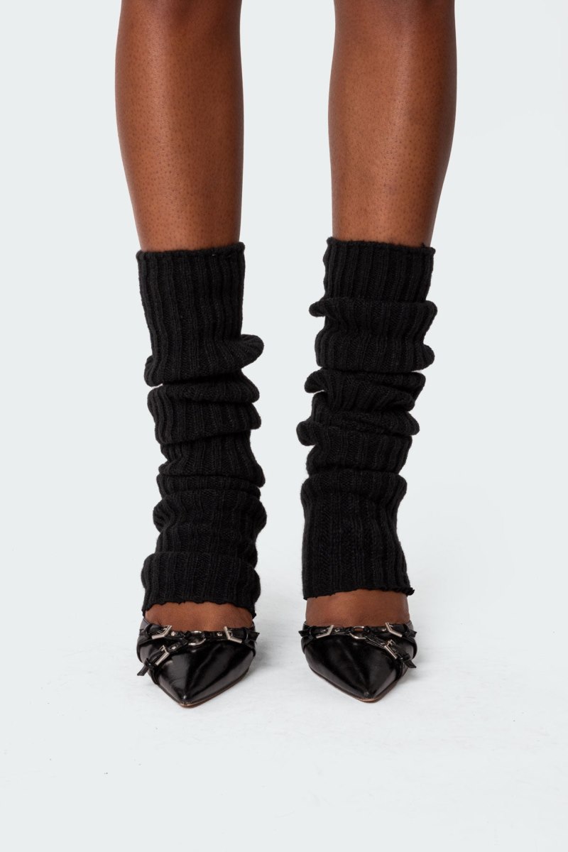 Edikted Baby It'S Cold Leg Warmers Socks Black | USA RT858955A9