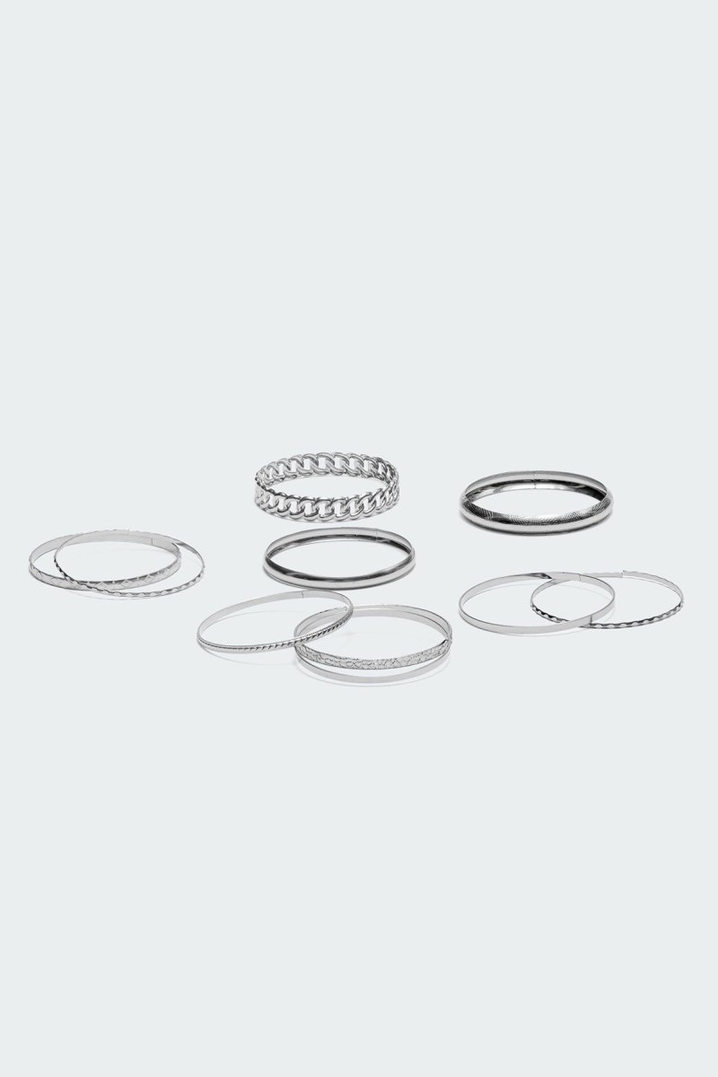 Edikted Bangle Pack Bracelets Silver | USA VI059255V8