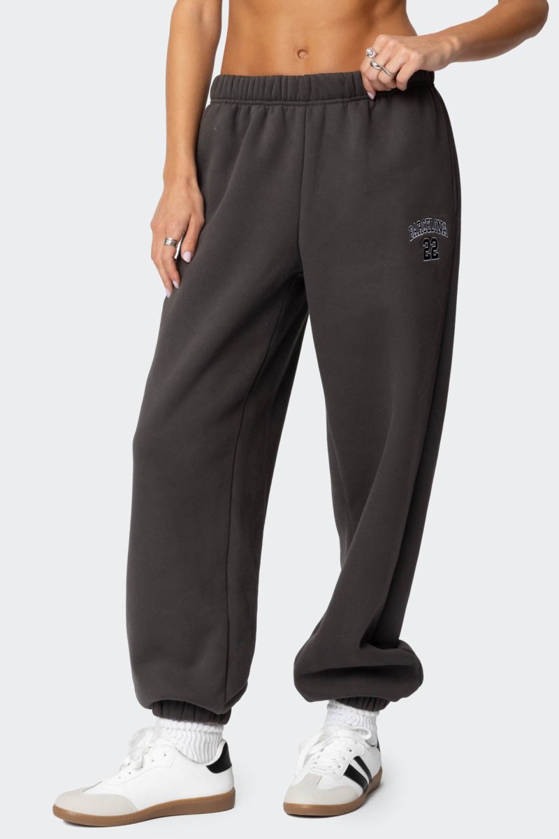 Edikted Barcelona Oversized Sweatpants Dark Gray | USA HM139313X8
