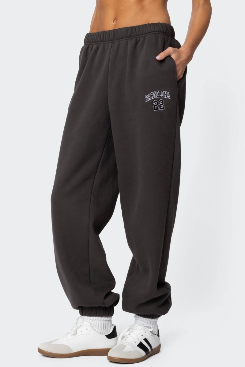 Edikted Barcelona Oversized Sweatpants Pants Dark Gray | USA EN433243T3