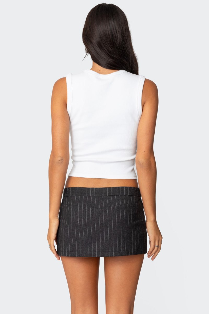 Edikted Basel Button Up Tank Top Black | USA VM926212N4