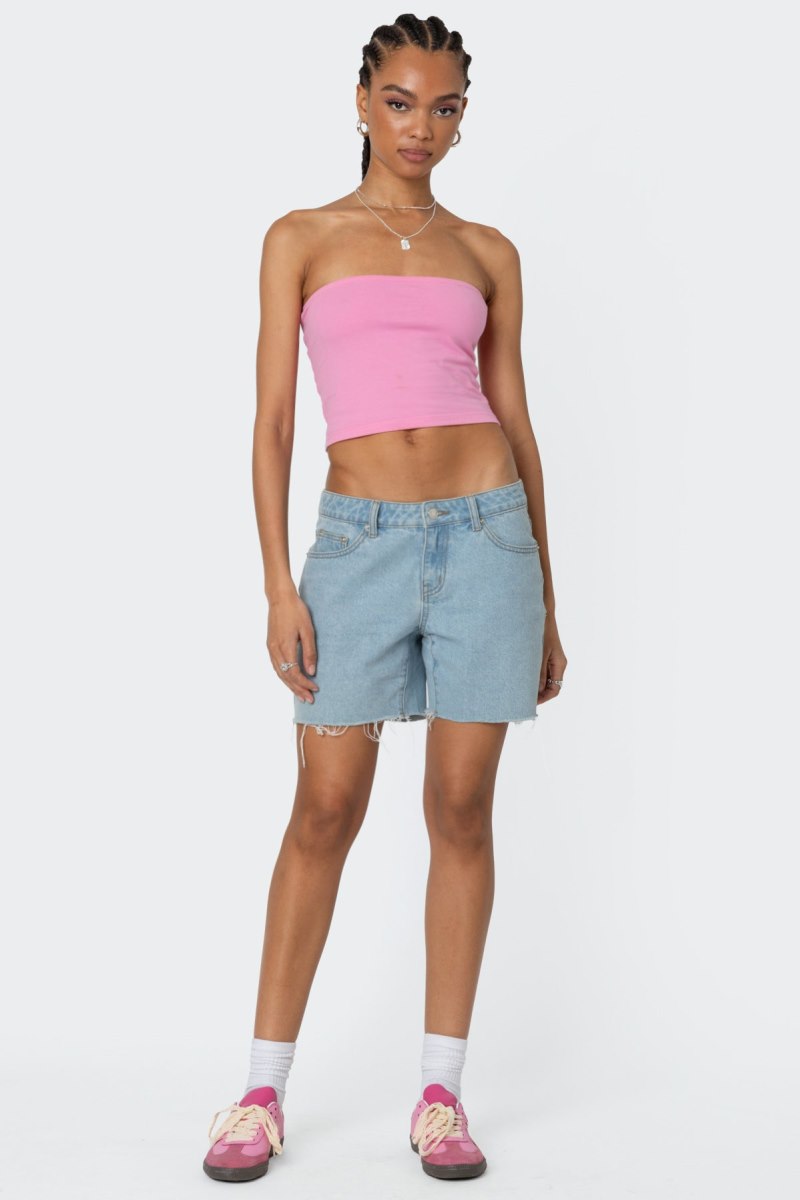 Edikted Basic Tube Crop Tops Black | USA OF454615N0