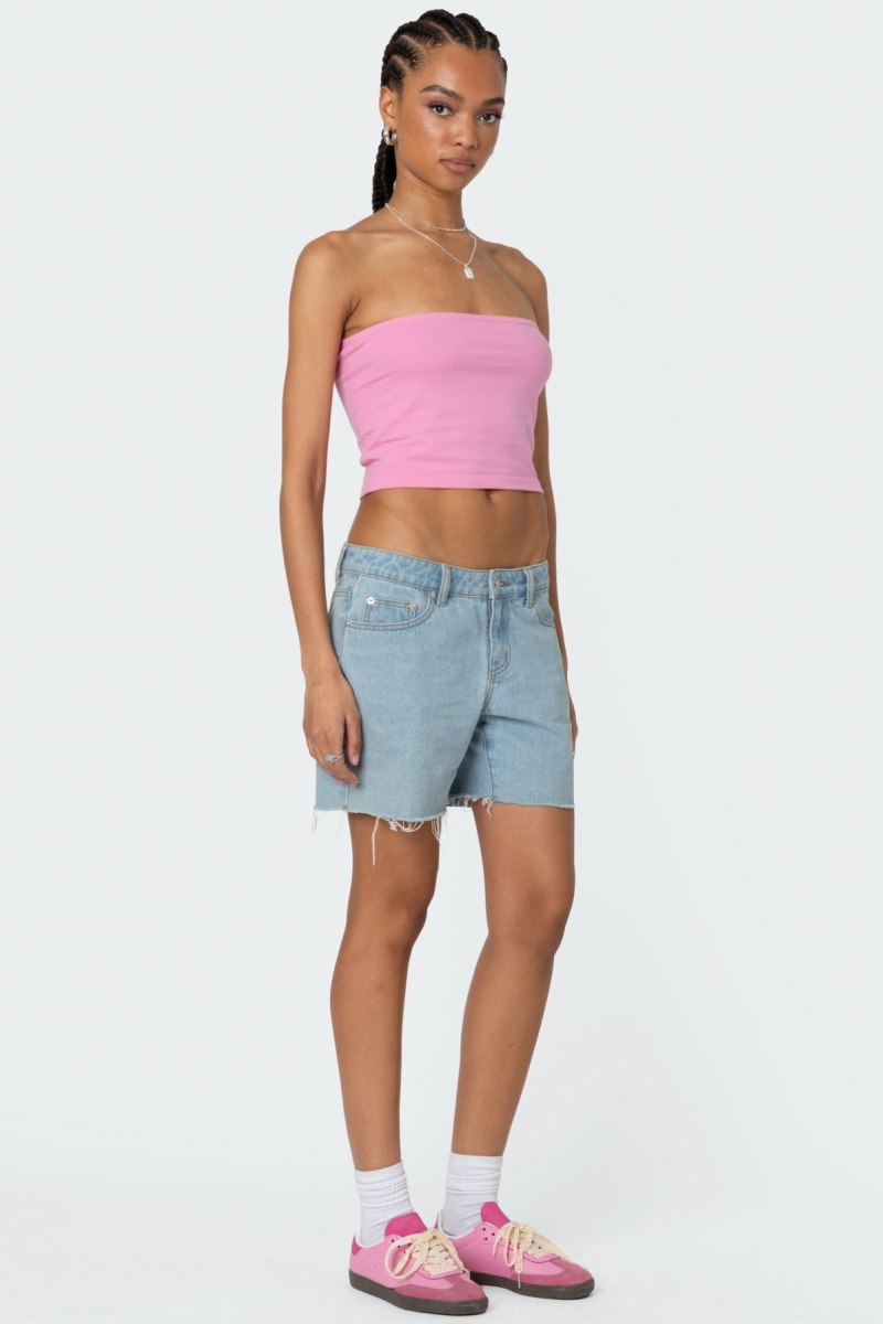 Edikted Basic Tube Crop Tops Black | USA OF454615N0