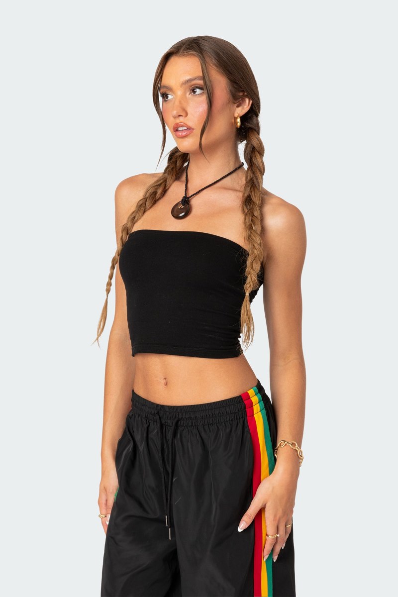 Edikted Basic Tube Strapless Tops Black | USA XJ055115C6