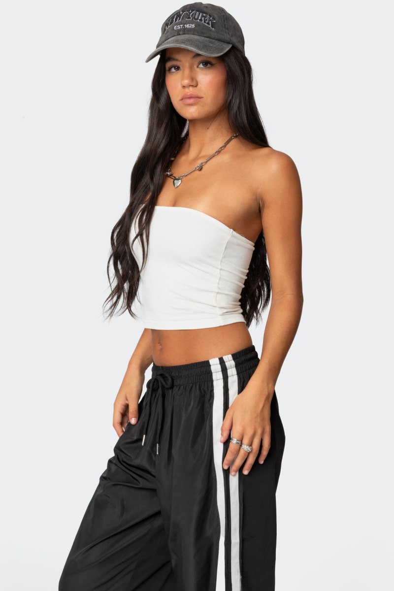 Edikted Basic Tube Strapless Tops Black | USA JK737943Z9