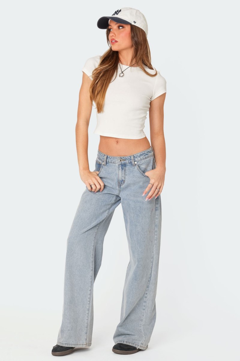Edikted Better Basics Cropped T Shirts Black | USA LV376547C3