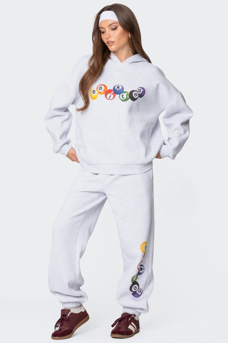 Edikted Billiard Oversized Sweatpants Black | USA RQ380368I9