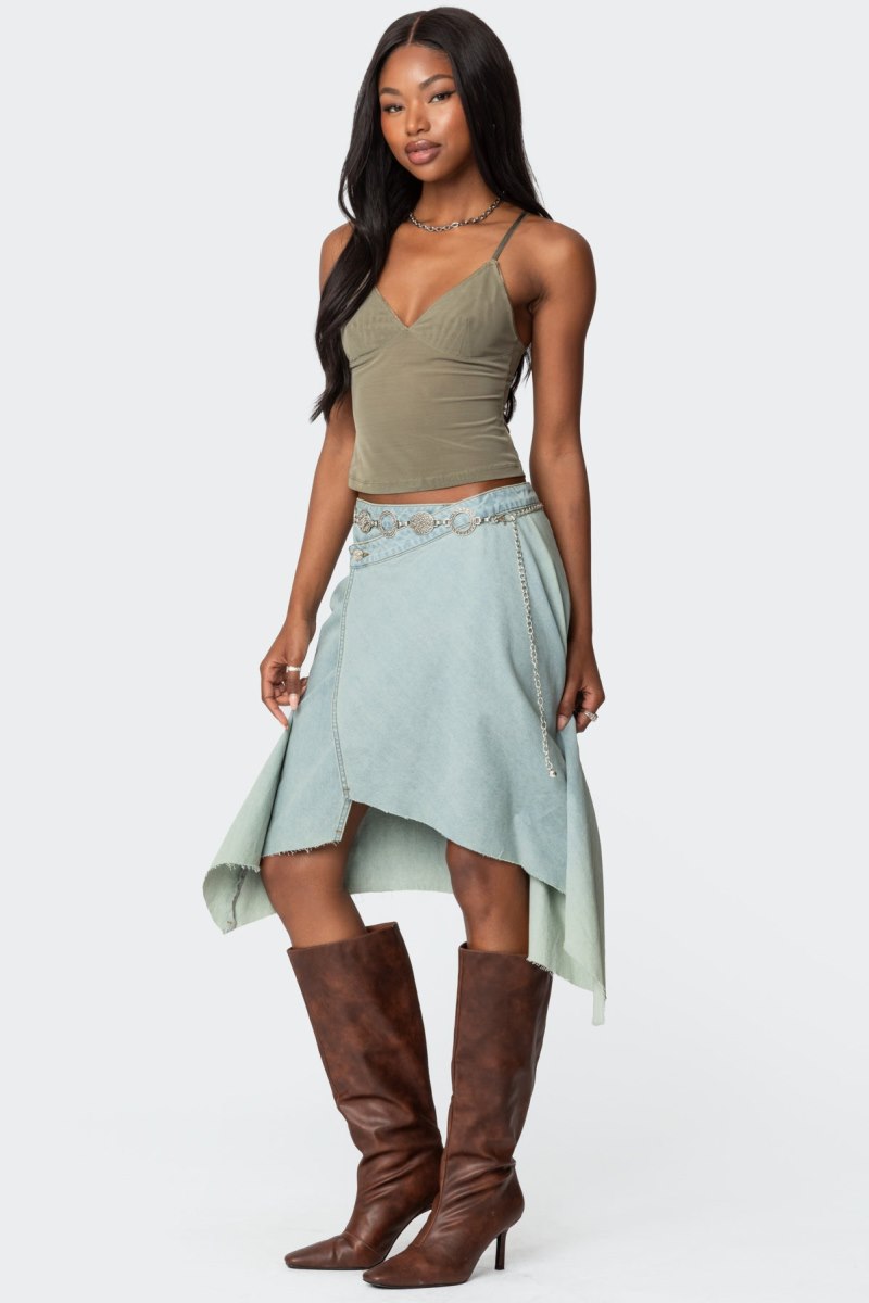 Edikted Blake Mesh Tank Top Green | USA BN997279W9