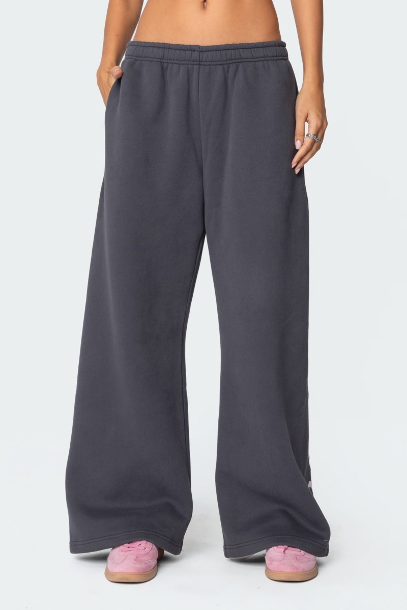 Edikted Bonney Bow Detail Sweatpants Pants Dark Gray | USA EV082748O7