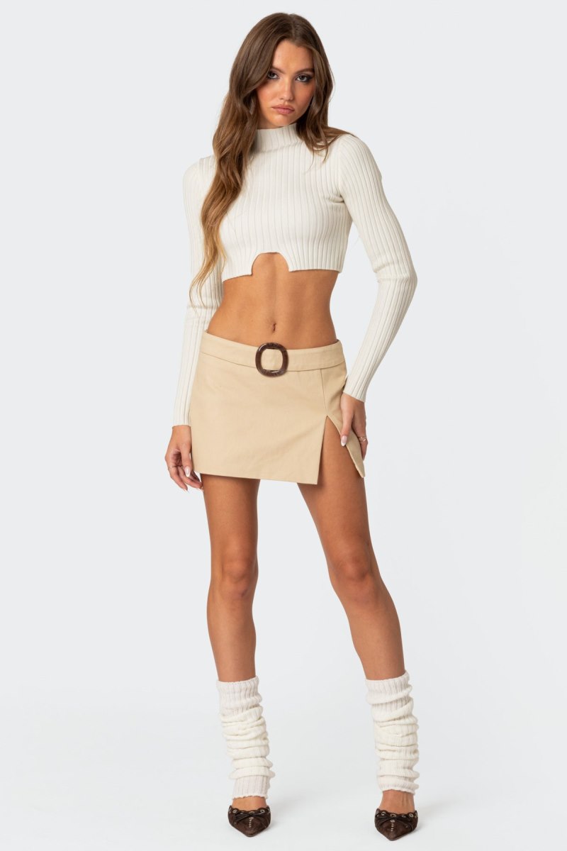 Edikted Bonnie Cropped Sweater Crop Tops Blue | USA LV922522I3