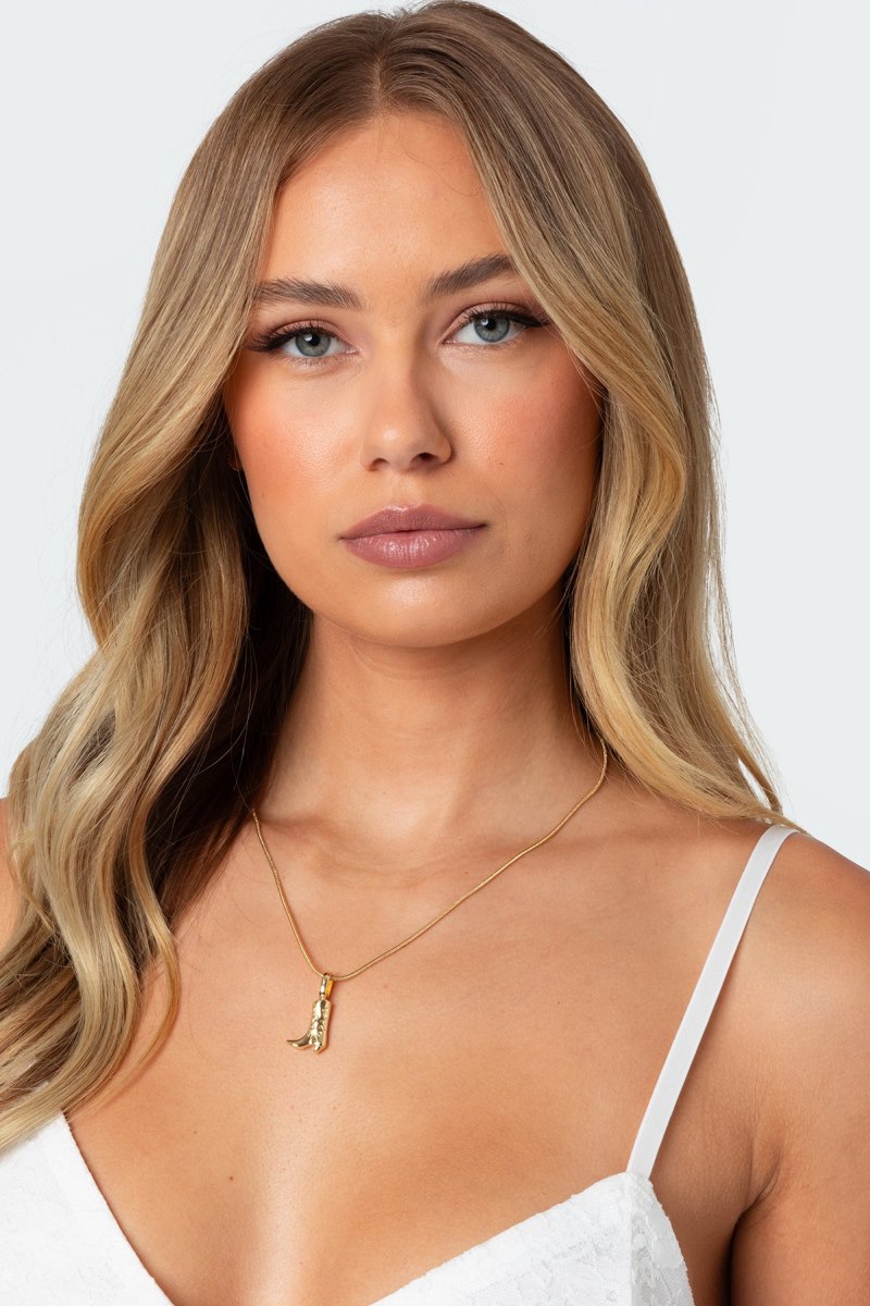 Edikted Boot Pendant Necklaces Gold | USA WQ605260L2