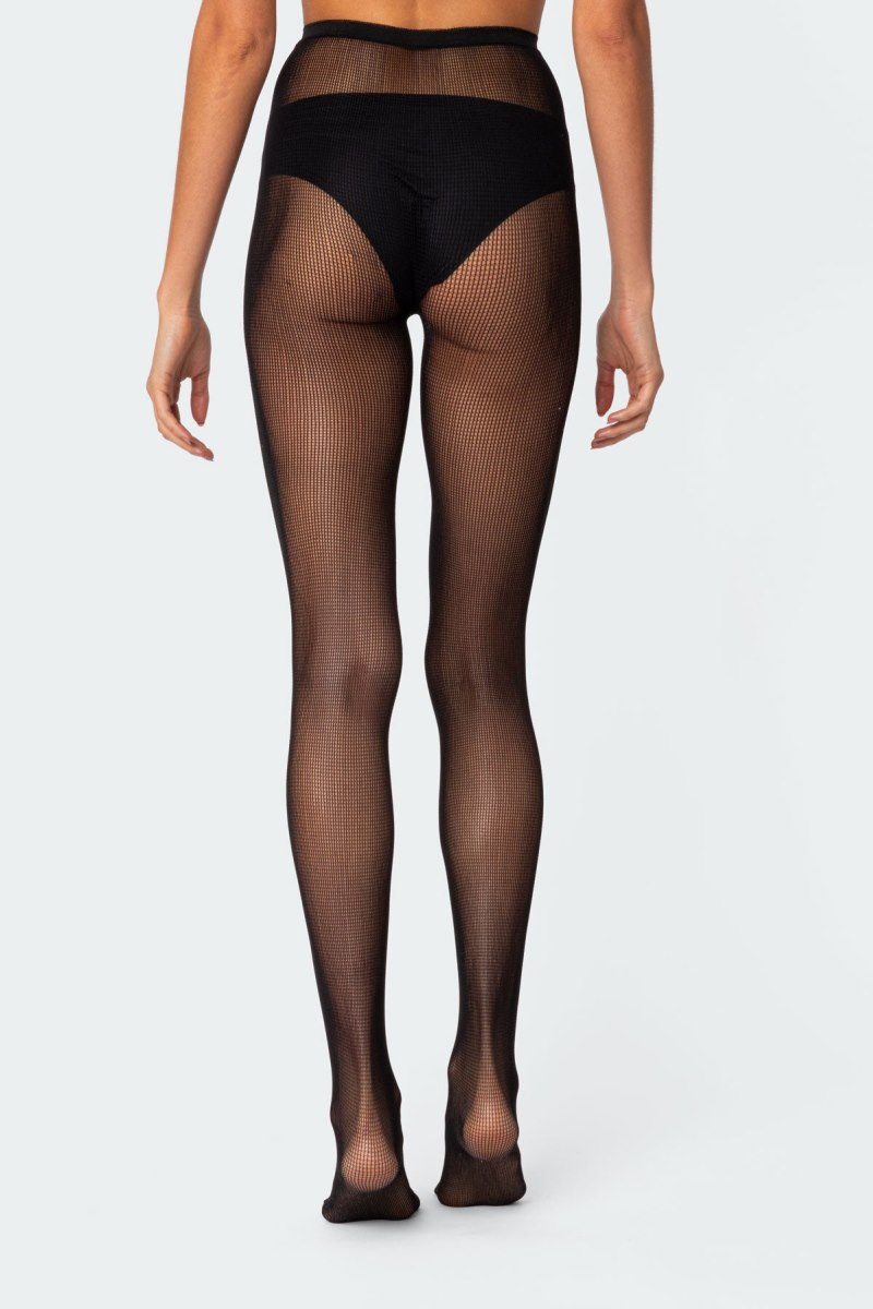 Edikted Bowtie Cutout Tights Socks Black | USA YN695419B5