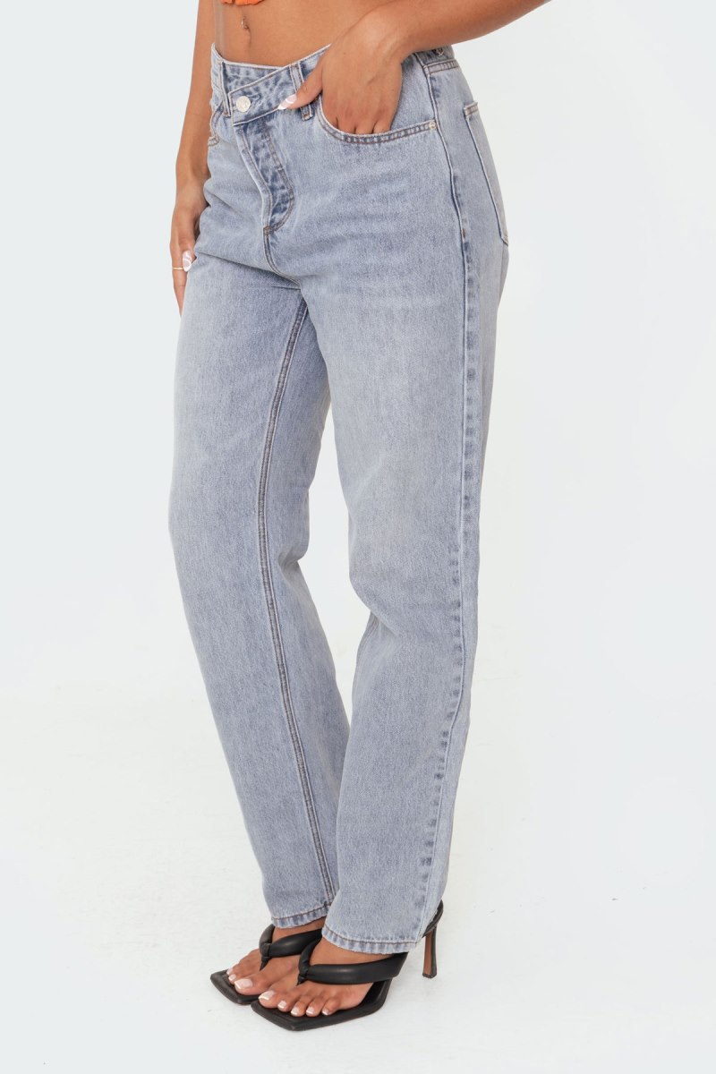 Edikted Boyfriend Jeans Blue | USA ZO962086B9