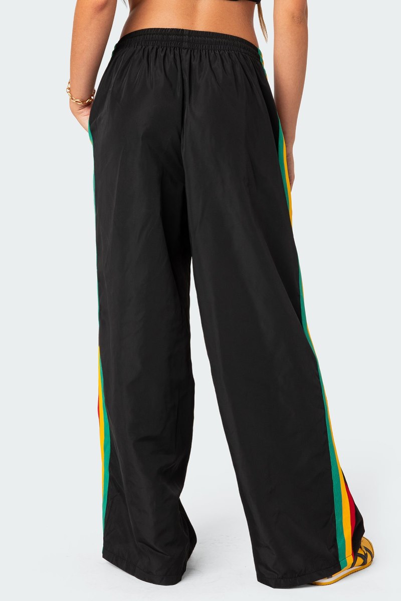 Edikted Brasil Nylon Track Pants Black | USA YP895109U8