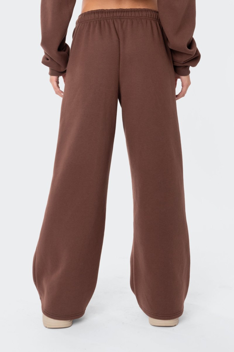 Edikted Brenna Low Rise Wide Sweatpants Pants Blue | USA NQ221322M7