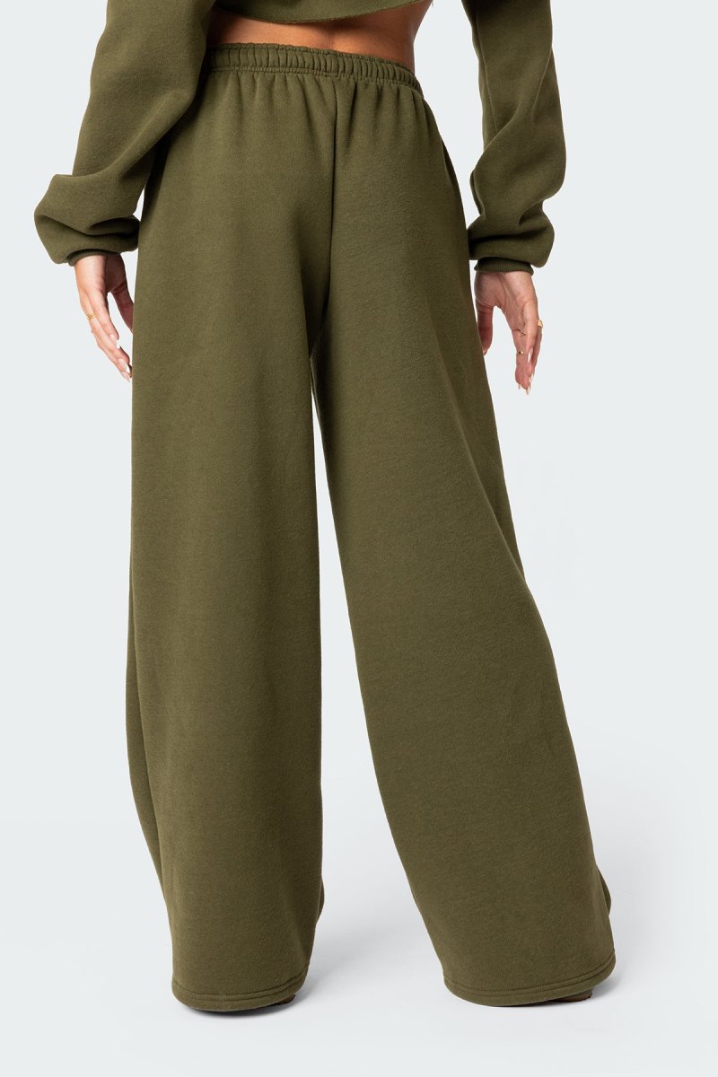 Edikted Brenna Low Rise Wide Sweatpants Blue | USA VN850945W8