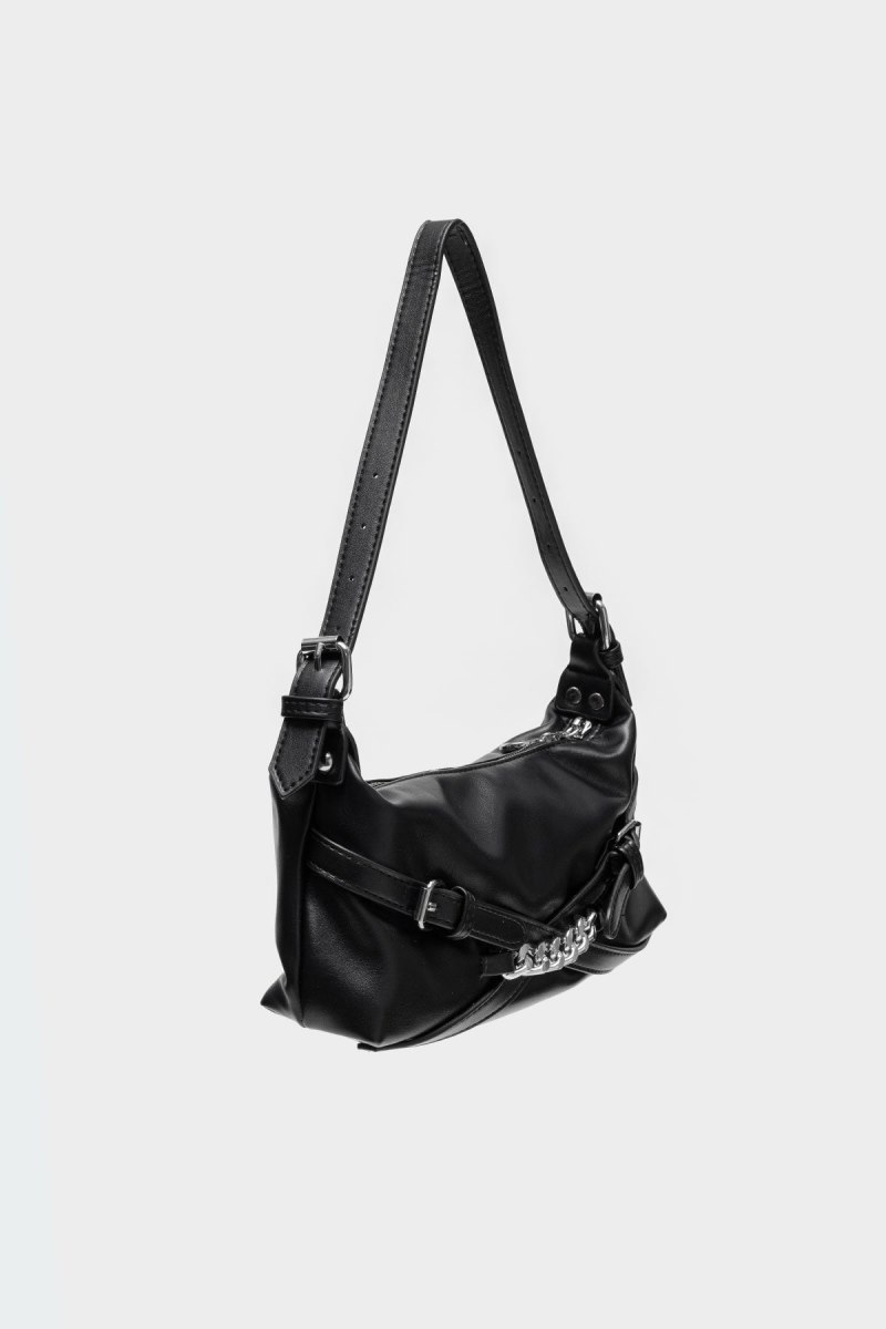 Edikted Buckle & Chain Shoulder Bags Black | USA ER546734R2