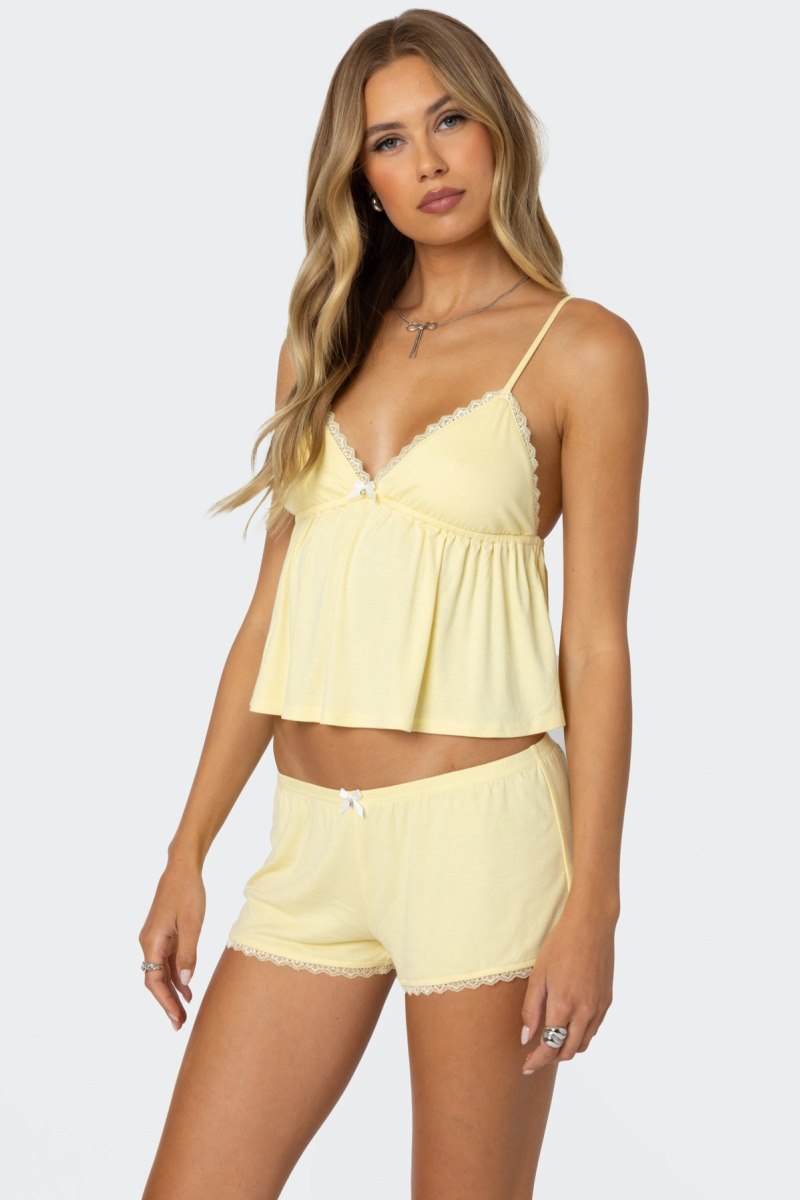 Edikted Buffy Babydoll Tank Top Light Blue | USA TY938323N7