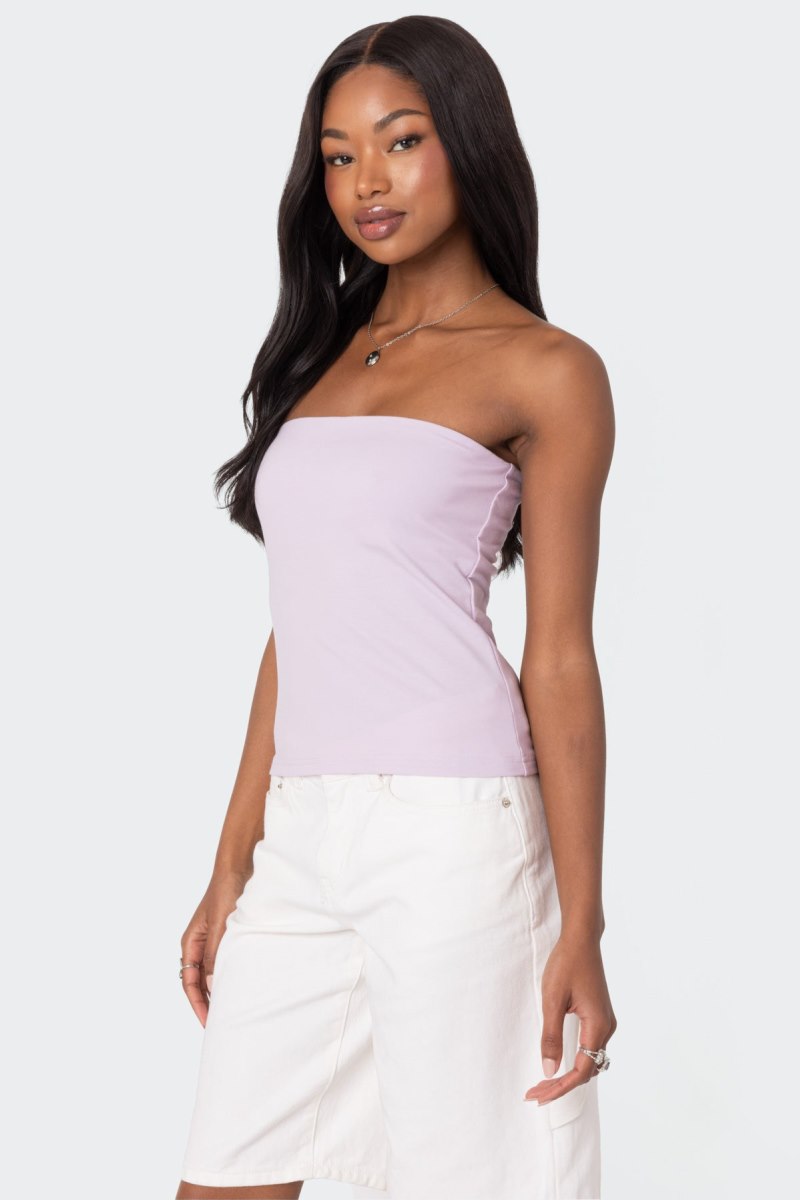 Edikted Built In Bra Tube Strapless Tops Black | USA UY438533D5