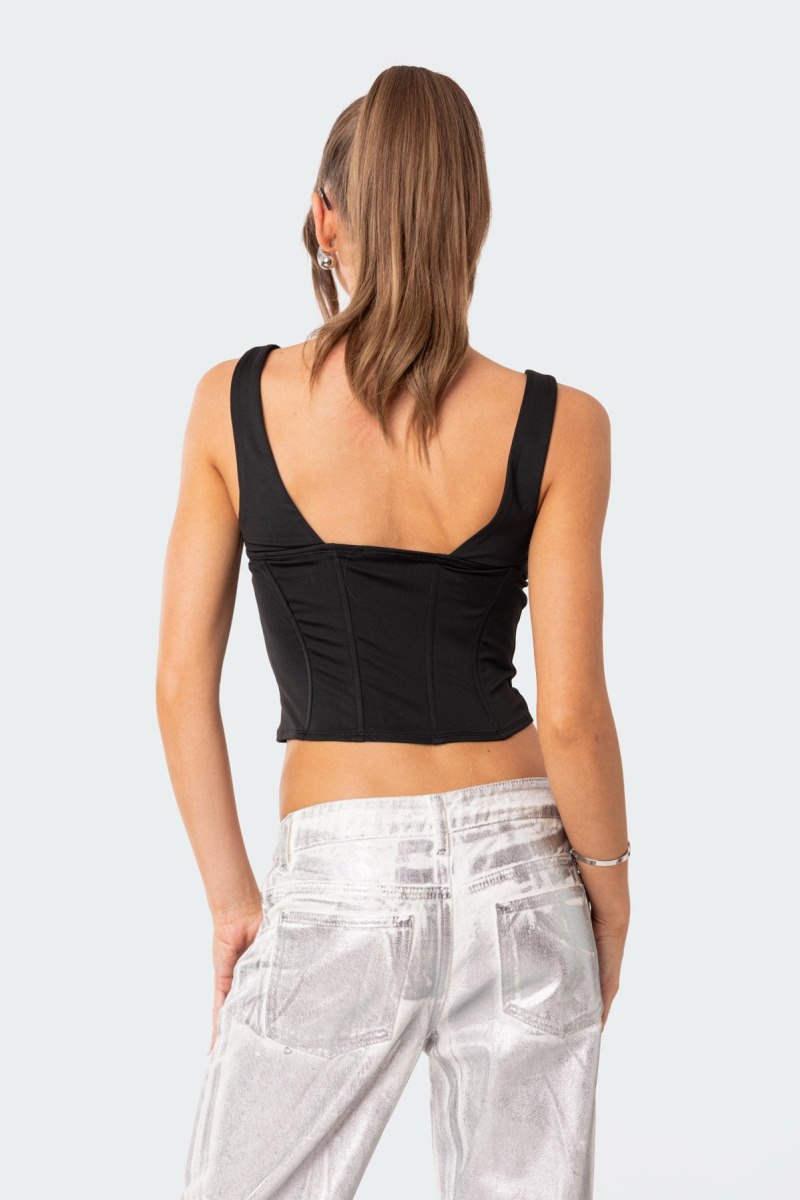 Edikted Bustier Corset Black | USA CZ407430H7