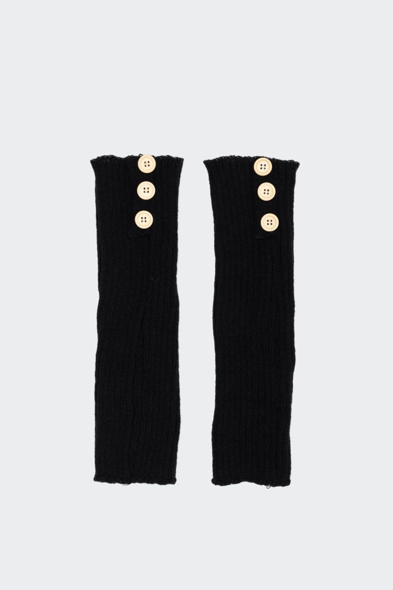 Edikted Button Leg Warmers Socks Black | USA SO690619Z1
