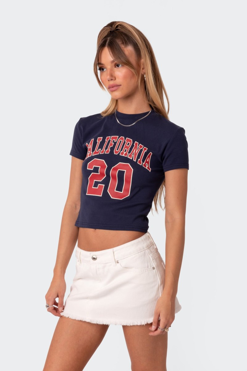 Edikted California T Shirt Graphic Tops Gray | USA II993869P3