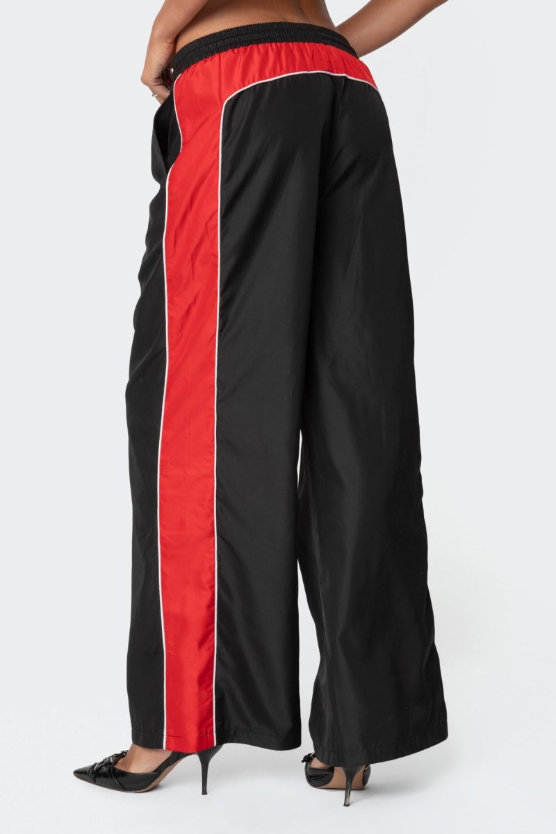 Edikted Cameron Contrast Panel Track Pants Black | USA ZK063416G2