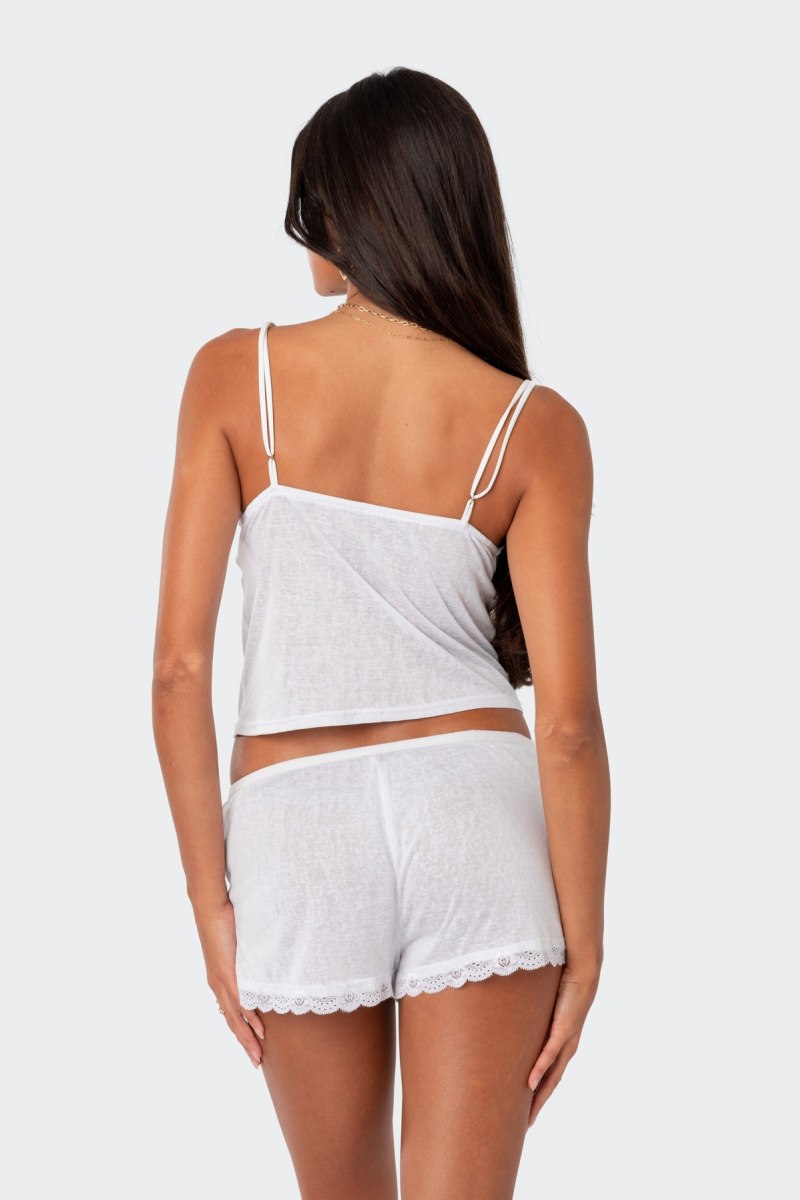 Edikted Carla Ruched Tank Top Black | USA QY644124B2